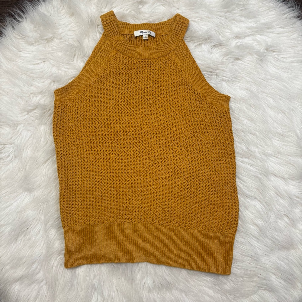 Madewell Knit Tank Top made of 100% Cotton in Mustard - size XS